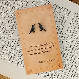 Literary Quotes Raven Post Earrings