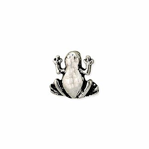 Hop to it Silver Frog Post Earrings