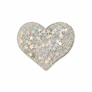 Glitter Explosion Acetate Heart Post Earrings