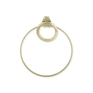 Gold Open Circle Front Back Post Earring