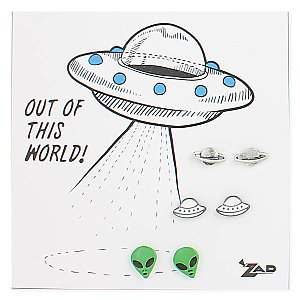 Set of 3 UFO Post Earrings