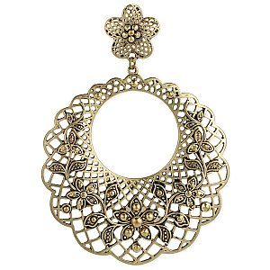 Gold Filigree Floral Post Earring