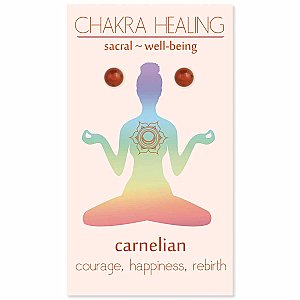 Chakra Healing Carnelian Post Earring