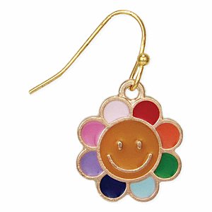 Bright Smiles Rainbow Daisy Enamel Earrings