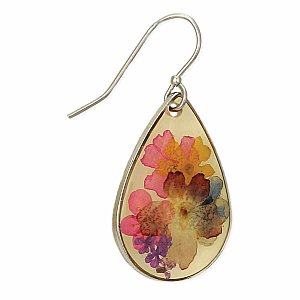 Cottage Floral Multicolor Dried Flower Earrings