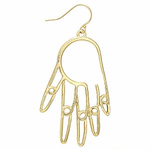 Artists Hand Abstract Gold Earrings