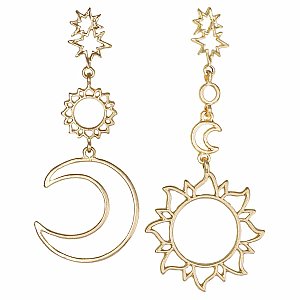 Celestial Statement Gold Earrings