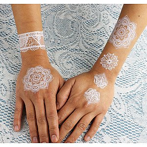 White Lace Temporary Tattoos