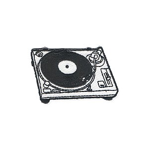 DJ Turntable Embroidered Iron on Patch