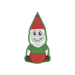 Garden Gnome Embroidered Iron on Patch