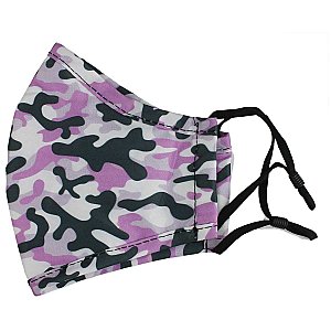 Pink Camouflage Print Nose Wire Face Mask
