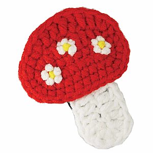 Crafty Knit Crochet Flower Toadstool Hairclip
