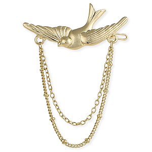 Gold Chain Bird Barrette