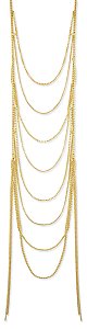 Gold Metal Chain Ladder Necklace
