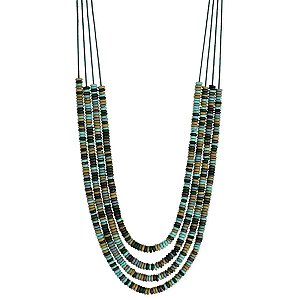 Muted Turquoise Tonal Bead Necklace