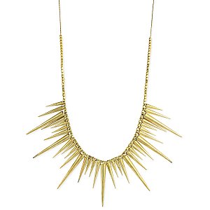 Gold Metal Spike Necklace