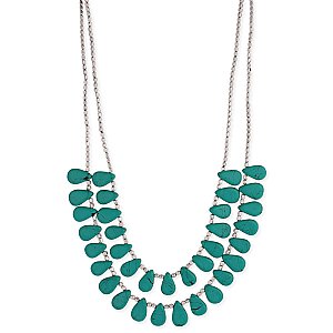 Silver & Turquoise Teardrop Necklace