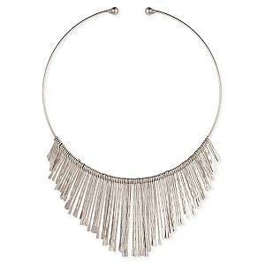 Silver Paddles Wire Collar O-Necklace
