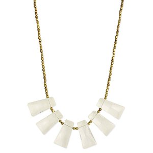 Clearly the Best Gold & Resin Bib Necklace