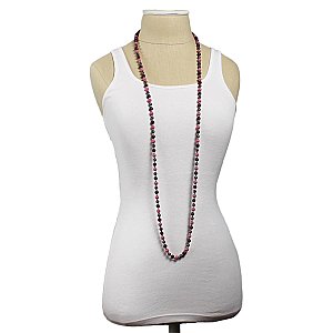 Tonal Glass Bead Long Necklace