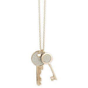 Take the Keys Gold & Glitter Necklace
