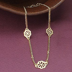 Gold Tiny Alhambra Station Necklace