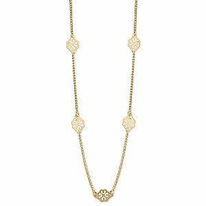 Gold Tiny Alhambra Station Necklace