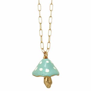 Fantasy Forest Turquoise Mushroom Necklace