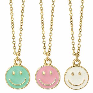 All Smiles Pastel Happy Face Necklace