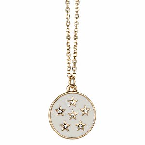White Gold Star Charm Necklace