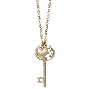 Vintage Key to your Heart Gold Necklace