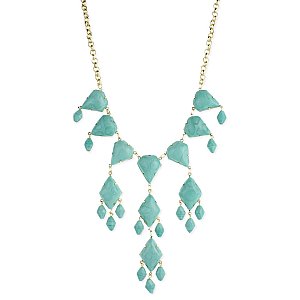 Turquoise Diamond Bead Bubble Necklace