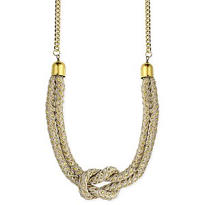 Cream & Gold Knotted Necklace