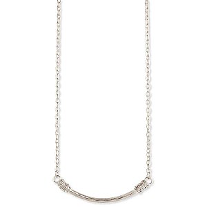 Silver Bar Pendant Necklace