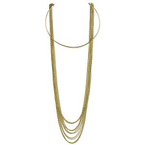 Gold Collar Long Chain Necklace