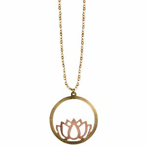 Lotus Life Mixed Metal Stretch Necklace