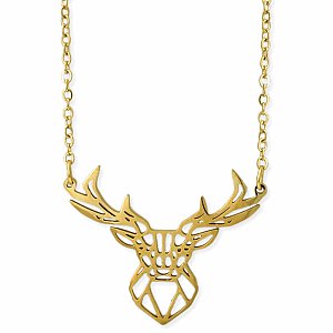 Woodland Warrior Gold Deer Necklace