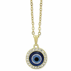 Twinkling Eyes Crystal Blue Eye Necklace