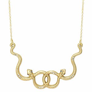Snake Dance Gold Serpent Necklace