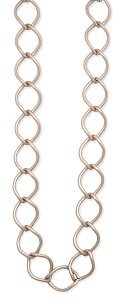 Long Matte Metal Large Link Necklace