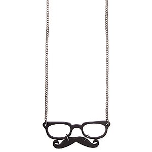 Mustache & Glasses Pendant Necklace
