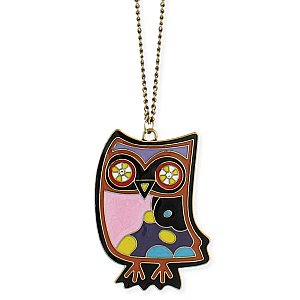 Abstract Owl Long Necklace