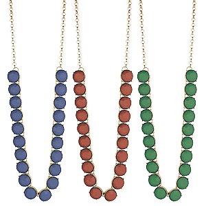 Gold & Round Facet Bead Necklace