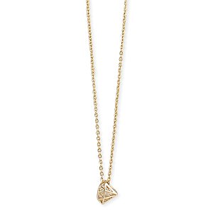 Gold & Tiny Crystal Embedded Diamond Necklace