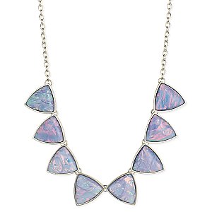 Northern Lights Silver & Holographic Bib Necklace