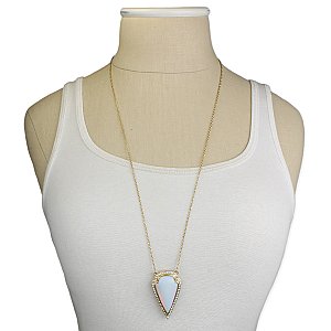 Guiding Light Opalite Arrowhead Pendant Necklace