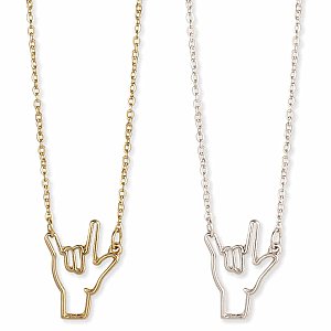 Signs of Love Sign Language Hand Love Necklace
