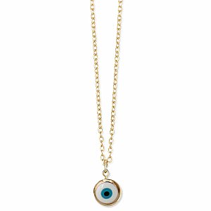 Purifying White Eye Charm Gold Necklace