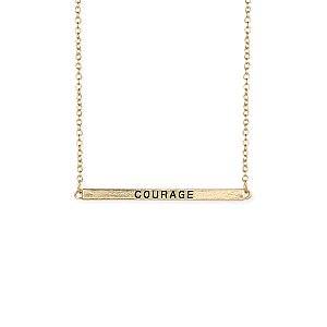 Hidden Messages Slide Bar Courage Necklace