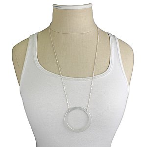 Long Circle Necklace on Dress Form
